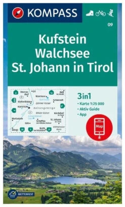 Kompass Carte Randonnée 09 Kufstein, St.Johann En Tirol