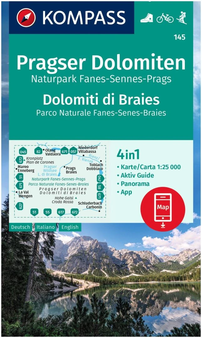 Kompass Carte Randonnée 145 Pragser Dolomites Kompass Carte Randonnée 145 Pragser Dolomites -Ski Promotions Magasin kompass wandelkaart 145 pragser dolomiten 0 1