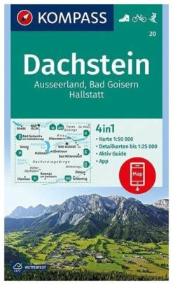 Kompass Carte Randonnée 20 Dachstein, Ausseerland, Bad Goisern, Hallstatt