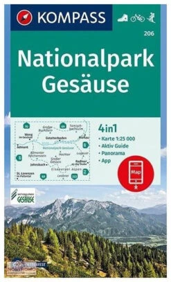 Kompass Carte Randonnée 206 Parc National Gesäuse