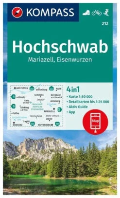 Kompass Carte Randonnée 212 Hochschwab, Mariazell, Eisenwurzen