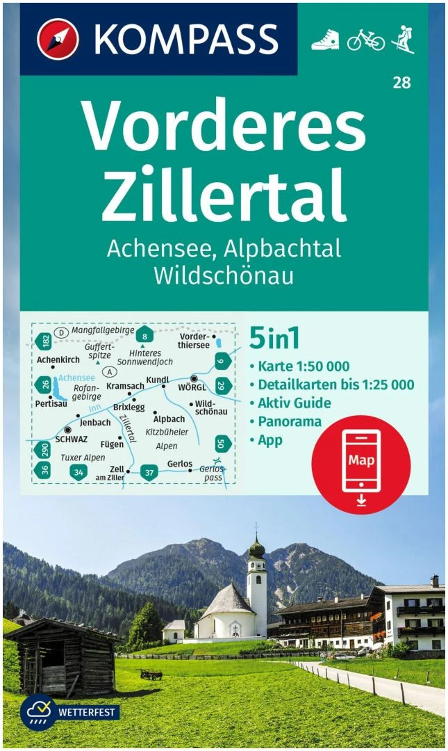 Kompass Carte Randonnée 28 Vorderes Zillertal, Achensee, Alpbachtal, Wilds Kompass Carte Randonnée 28 Vorderes Zillertal, Achensee, Alpbachtal, Wilds -Ski Promotions Magasin kompass wandelkaart 28 vorderes zillertal achensee alpbachtal wilds 0 1