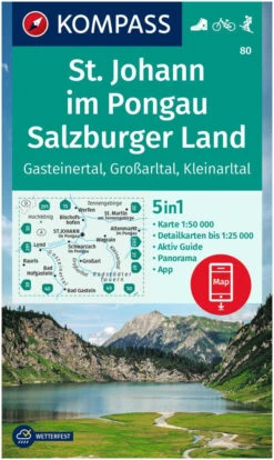 Kompass Carte Randonnée 80 St.Johann, Salzburger Land