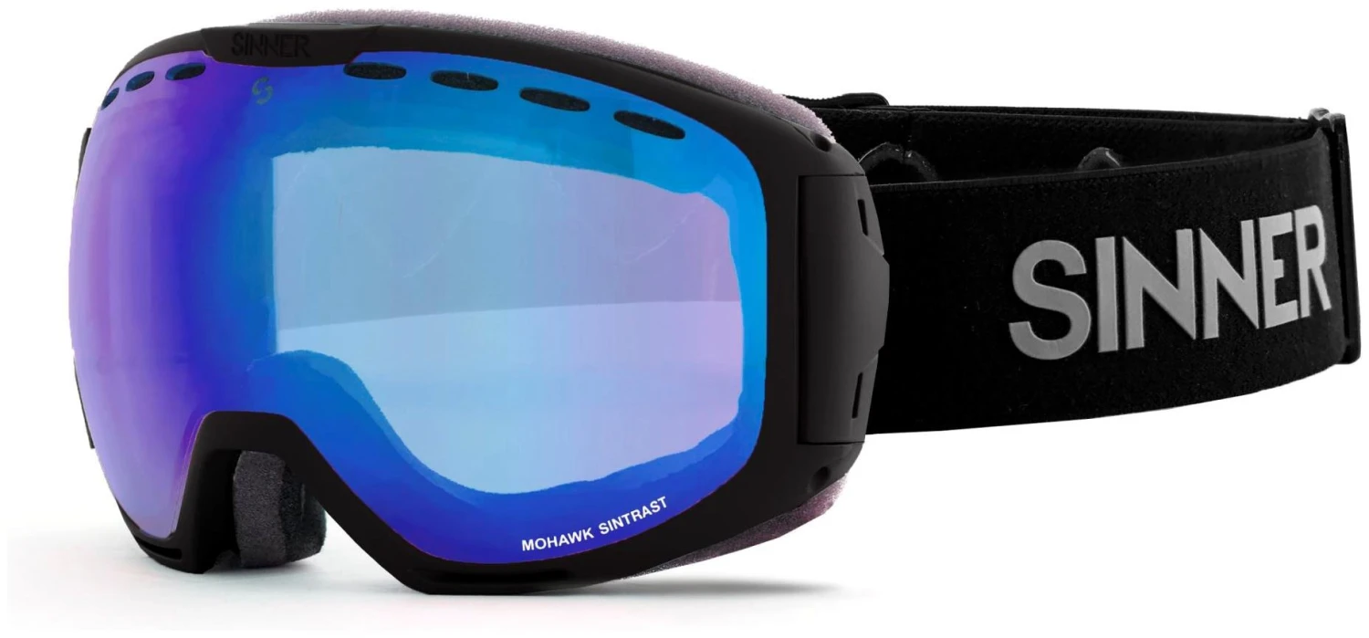 Sinner Mohawk+ Matte Black (Lens: Blue Sintrast Vent) Sinner Mohawk+ Matte Black (Lens: Blue Sintrast Vent) -Ski Promotions Magasin sinner mohawk matte black lens blue sintrast vent 0